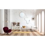 Кресло вращающееся Cosy, коллекция "Уют" 81*84*83, Полиуретан, Фанера, Сталь, Полиэстер, Красный — изображение 2