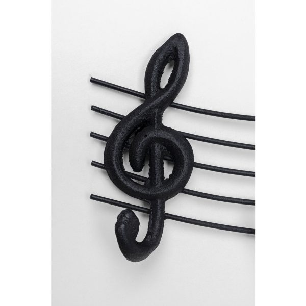 Вешалка настенная Notes, коллекция "Ноты" 75*19*5, Сталь, Черный — изображение 2