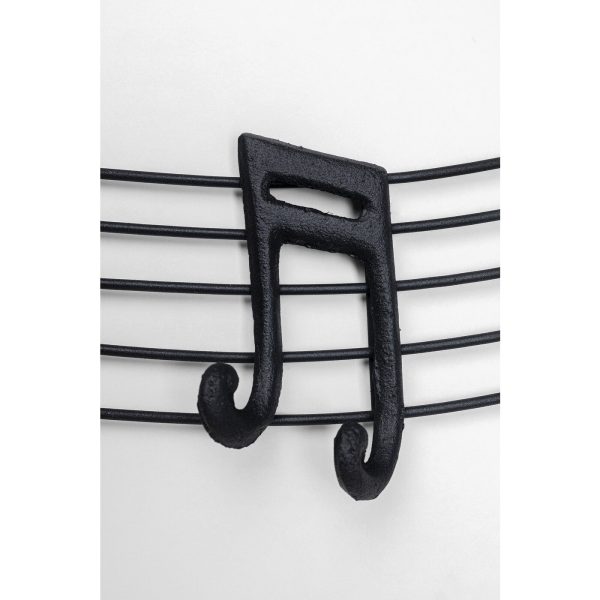 Вешалка настенная Notes, коллекция "Ноты" 75*19*5, Сталь, Черный — изображение 3