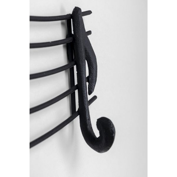 Вешалка настенная Notes, коллекция "Ноты" 75*19*5, Сталь, Черный — изображение 4