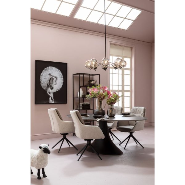 Стул вращающийся Amira, коллекция "Амира" 60*87*50, Полиэстер, Полиуретан, Сталь, Фанера, Серый — изображение 2