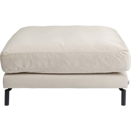 Элемент пуф к дивану Discovery, коллекция "Дискавери" 102*50*102, Полиэстер, Пенополиуретан, Сосна, Сталь, Молочный