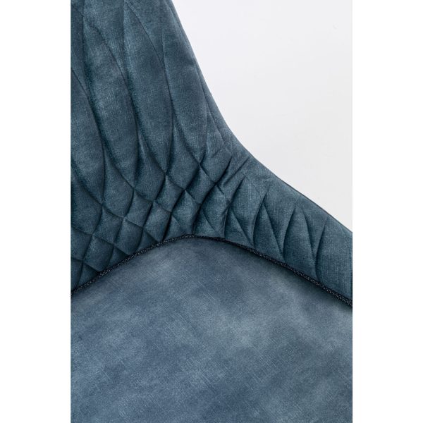 Скамья мягкая Catania, коллекция "Катания" 166*88*56, Бархат, Пенополиуретан, Фанера, Каучуковое дерево, Синий — изображение 3