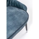 Скамья мягкая Catania, коллекция "Катания" 166*88*56, Бархат, Пенополиуретан, Фанера, Каучуковое дерево, Синий — изображение 4