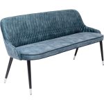 Скамья мягкая Catania, коллекция "Катания" 166*88*56, Бархат, Пенополиуретан, Фанера, Каучуковое дерево, Синий — изображение 2