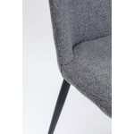 Стул мягкий Ella, коллекция "Элла" 50*81*59, Полиэстер, Пенополиуретан, Фанера, Сталь, Серый — изображение 3