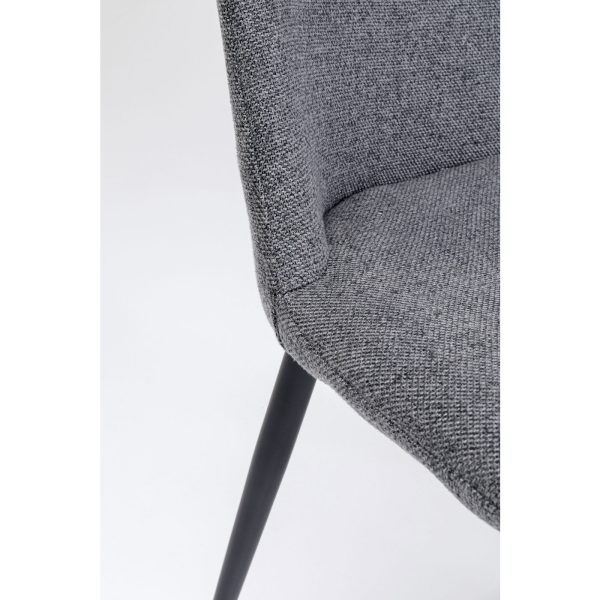 Стул мягкий Ella, коллекция "Элла" 50*81*59, Полиэстер, Пенополиуретан, Фанера, Сталь, Серый — изображение 3