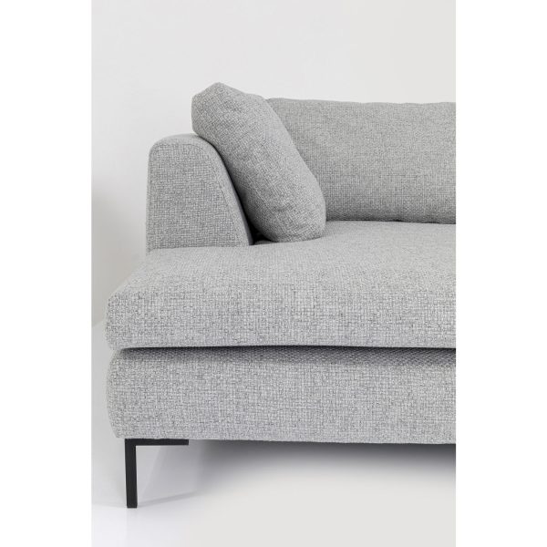 Диван угловой Gianni, коллекция "Джанни" 290*88*167, Полиэстер, Пенополиуретан, Бук, Фанера, Сталь, Светло-серый — изображение 4