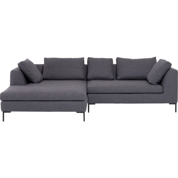 KARE-85982-1400x1400 Диван угловой Gianni, коллекция "Джанни" 290*88*167, Полиэстер, Пенополиуретан, Бук, Фанера, Сталь, Серый графит — изображение 1