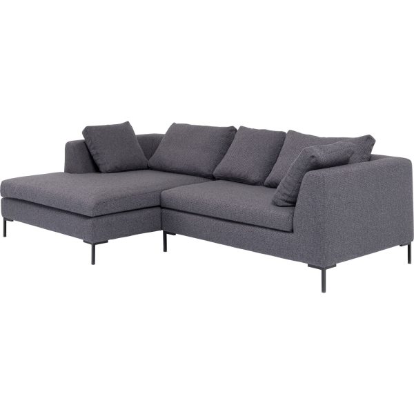 Диван угловой Gianni, коллекция "Джанни" 290*88*167, Полиэстер, Пенополиуретан, Бук, Фанера, Сталь, Серый графит — изображение 4