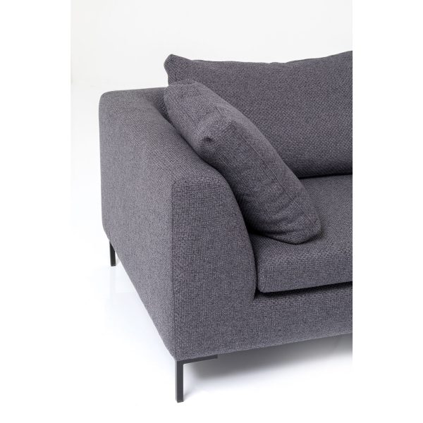 Диван угловой Gianni, коллекция "Джанни" 290*88*167, Полиэстер, Пенополиуретан, Бук, Фанера, Сталь, Серый графит — изображение 4