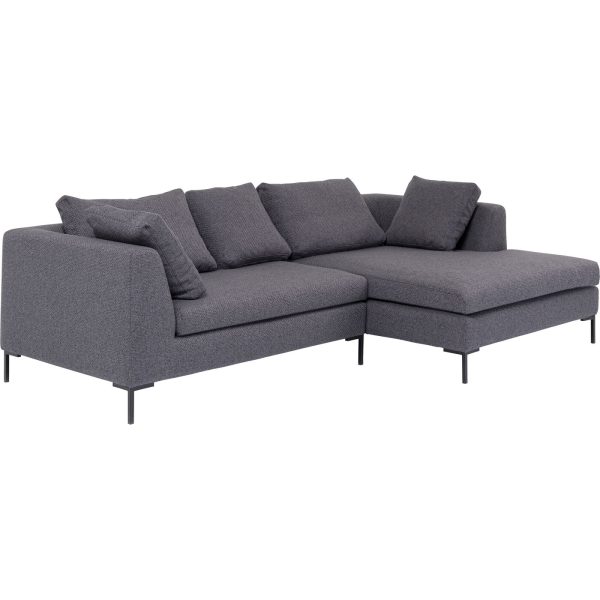 Диван угловой Gianni, коллекция "Джанни" 290*88*167, Полиэстер, Пенополиуретан, Бук, Фанера, Сталь, Серый графит — изображение 3