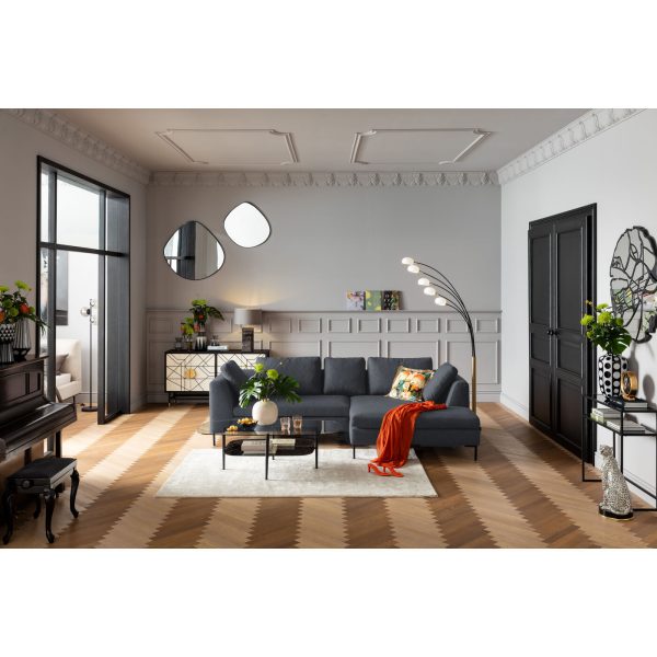 Диван угловой Gianni, коллекция "Джанни" 290*88*167, Полиэстер, Пенополиуретан, Бук, Фанера, Сталь, Серый графит — изображение 2