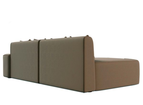 Диван-кровать Ткань Микровелюр Relax, коллекция "Релакс" 284*74*150, Полиэстер, Пенополиуретан, Ткань Микровелюр, Коричневый — изображение 4