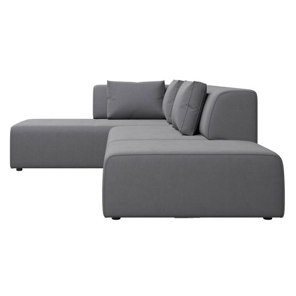 Диван угловой Ткань Микровелюр Industrial Loft, коллекция "Брутальный лофт" 308*72*186, Полиэстер, Хлопок, Нейлон, Ткань Микровелюр, Серый — изображение 4