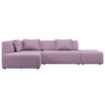 Диван угловой Ткань Микровелюр Industrial Loft, коллекция "Брутальный лофт" 308*72*186, Полиэстер, Хлопок, Нейлон, Ткань Микровелюр, Фиолетовый