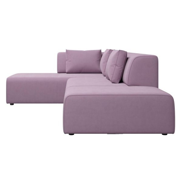 Диван угловой Ткань Микровелюр Industrial Loft, коллекция "Брутальный лофт" 308*72*186, Полиэстер, Хлопок, Нейлон, Ткань Микровелюр, Фиолетовый — изображение 4