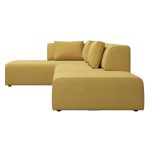 Диван угловой Ткань Микровелюр Industrial Loft, коллекция "Брутальный лофт" 308*72*186, Полиэстер, Хлопок, Нейлон, Ткань Микровелюр, Желтый — изображение 4