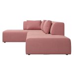 Диван угловой Ткань Микровелюр Industrial Loft, коллекция "Брутальный лофт" 308*72*186, Полиэстер, Хлопок, Нейлон, Ткань Микровелюр, Розовый — изображение 4