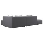 Диван угловой Ткань Микровелюр Industrial Loft, коллекция "Брутальный лофт" 308*72*186, Полиэстер, Хлопок, Нейлон, Ткань Микровелюр, Серый — изображение 3