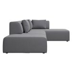 Диван угловой Ткань Микровелюр Industrial Loft, коллекция "Брутальный лофт" 308*72*186, Полиэстер, Хлопок, Нейлон, Ткань Микровелюр, Серый — изображение 4