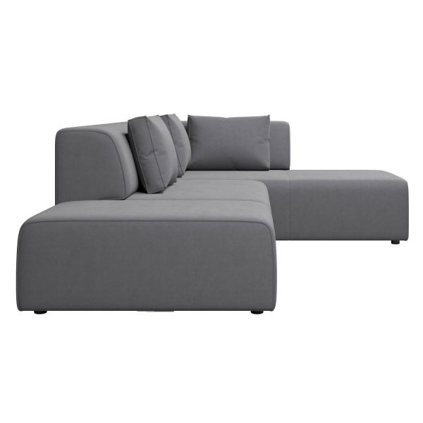 Диван угловой Ткань Микровелюр Industrial Loft, коллекция "Брутальный лофт" 308*72*186, Полиэстер, Хлопок, Нейлон, Ткань Микровелюр, Серый — изображение 4