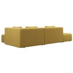 Диван угловой Ткань Микровелюр Industrial Loft, коллекция "Брутальный лофт" 308*72*186, Полиэстер, Хлопок, Нейлон, Ткань Микровелюр, Желтый — изображение 3