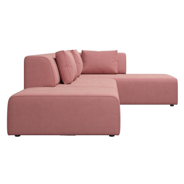 Диван угловой Ткань Микровелюр Industrial Loft, коллекция "Брутальный лофт" 308*72*186, Полиэстер, Хлопок, Нейлон, Ткань Микровелюр, Розовый — изображение 4