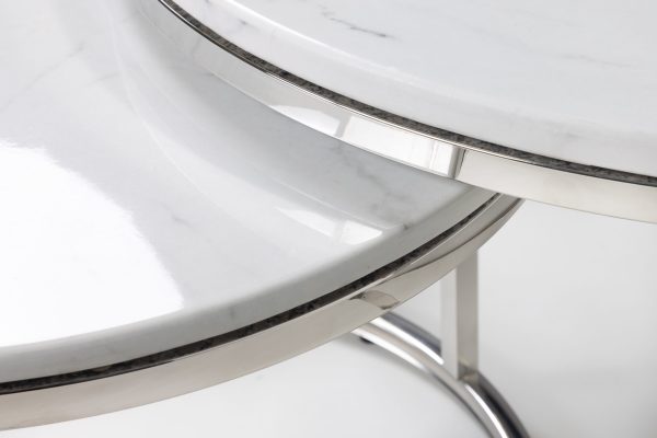 Кофейный столик Silvy Marble (набор из 2-х штук) 0.43x0.8x0.8м — изображение 2