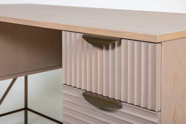 Письменный стол HAINES premium beige 0.75x1.4x0.6м — изображение 3