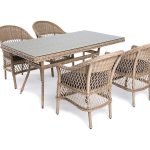 "Амароне" обеденная группа из искусственного ротанга на 4 персоны