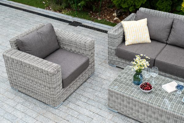 "Боно" кресло из искусственного ротанга, цвет серый — изображение 5