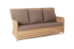 "Гляссе" диван трехместный из искусственного ротанга, цвет соломенный — изображение 4