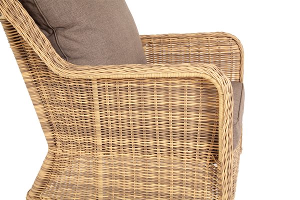 "Гляссе" кресло плетеное из искусственного ротанга, цвет соломенный — изображение 3