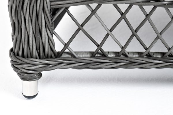 "Гранд Латте" диван трехместный из искусственного ротанга, цвет графит — изображение 4