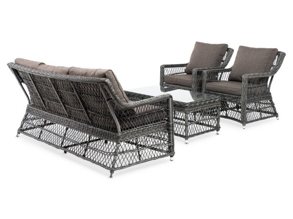 "Гранд Латте" лаунж-зона из искусственного ротанга, цвет графит — изображение 5