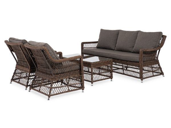 "Гранд Латте" лаунж-зона из искусственного ротанга, цвет коричневый — изображение 3