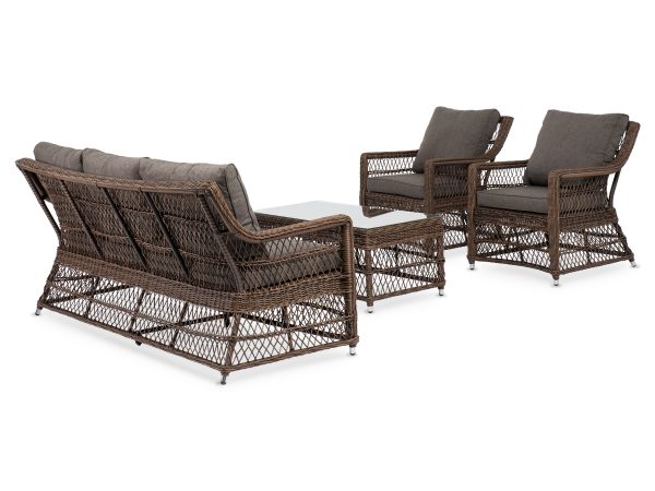 "Гранд Латте" лаунж-зона из искусственного ротанга, цвет коричневый — изображение 5