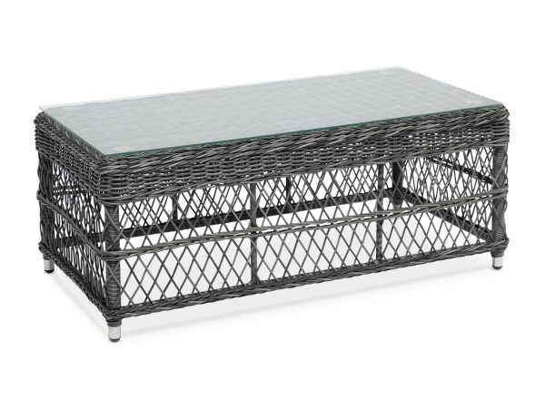 "Гранд Латте" стол журнальный из искусственного ротанга, цвет графит — изображение 3