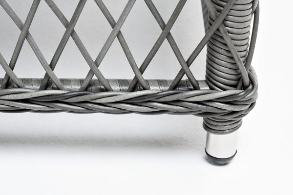 "Гранд Латте" стол журнальный из искусственного ротанга, цвет графит — изображение 4