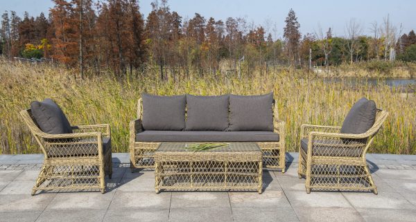 "Гранд Латте" стол журнальный из искусственного ротанга, цвет соломенный — изображение 5