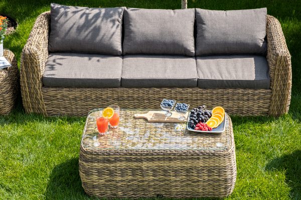 "Кальяри" журнальный столик из искусственного ротанга (гиацинт), цвет соломенный — изображение 3