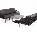 "Канны" лаунж-зона 5-местная плетеная из роупа (веревки)