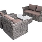 "Капучино Сингл" лаунж-зона из искусственного ротанга