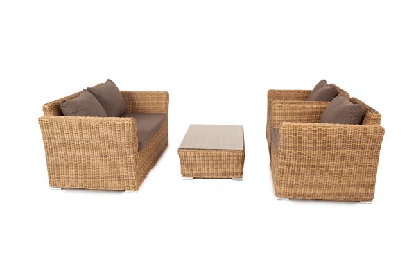 "Капучино Сингл" лаунж-зона из искусственного ротанга, цвет соломенный — изображение 3