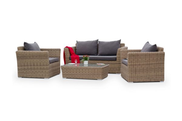 "Капучино Сингл" лаунж-зона из искусственного ротанга, цвет соломенный — изображение 4