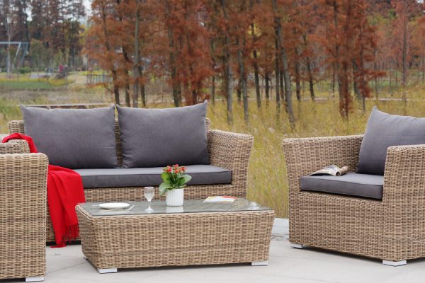 "Капучино Сингл" лаунж-зона из искусственного ротанга, цвет соломенный — изображение 5