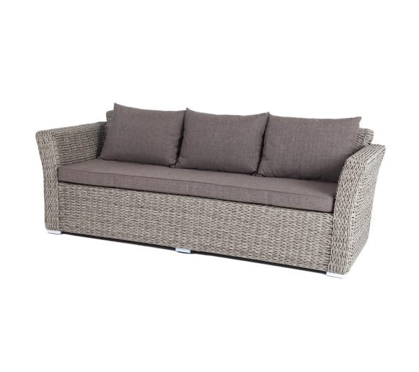 "Капучино" диван из искусственного ротанга (гиацинт) трехместный