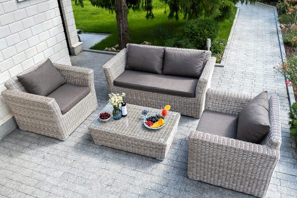 "Капучино" диван из искусственного ротанга двухместный, цвет бежевый — изображение 5