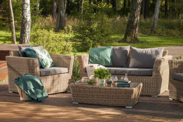 "Капучино" диван из искусственного ротанга двухместный, цвет соломенный — изображение 4